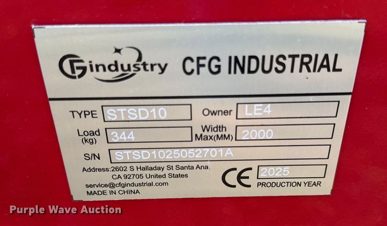 image for item DY8424 2025 CFG Industrial STSD10 skid steer seeder