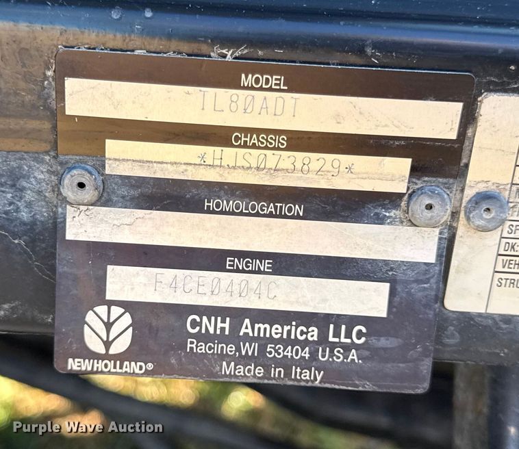 image for item DY8454 2006 New holland TL80A MFWD tractor