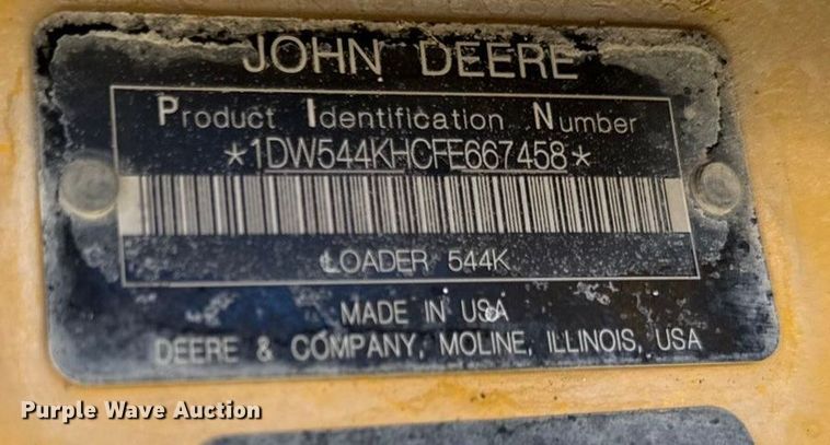 image for item EC4450 2015 John Deere 544K wheel loader