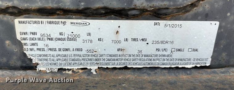 image for item ED2357 2015 Meridian 375 seed tender