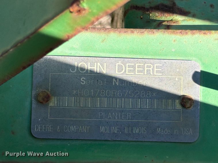 image for item ED4991 John Deere 1780 planter