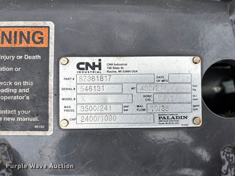 image for item EE4120 2019 CNH bale grabber