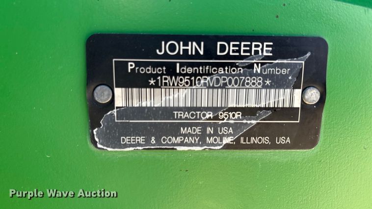 image for item EF6138 2014 John Deere 9510R 4WD tractor
