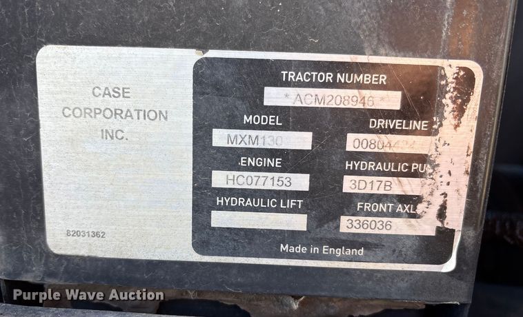 image for item EF6170 2003 Case MXM130 MFWD tractor