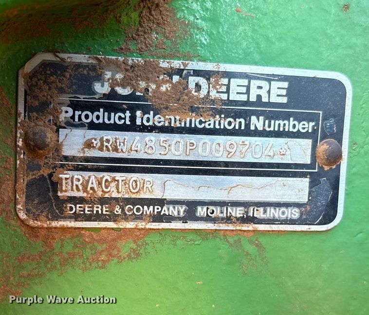 image for item EF6172 1985 John Deere 4850 MFWD tractor