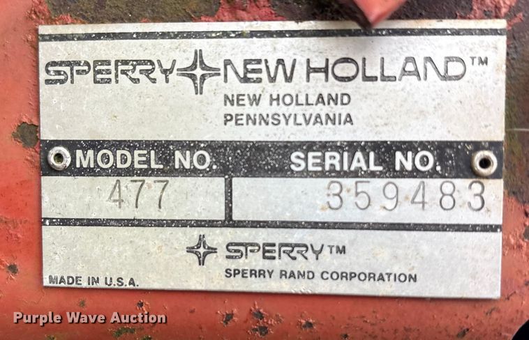 image for item EM6162 New Holland 477 swather / windrower
