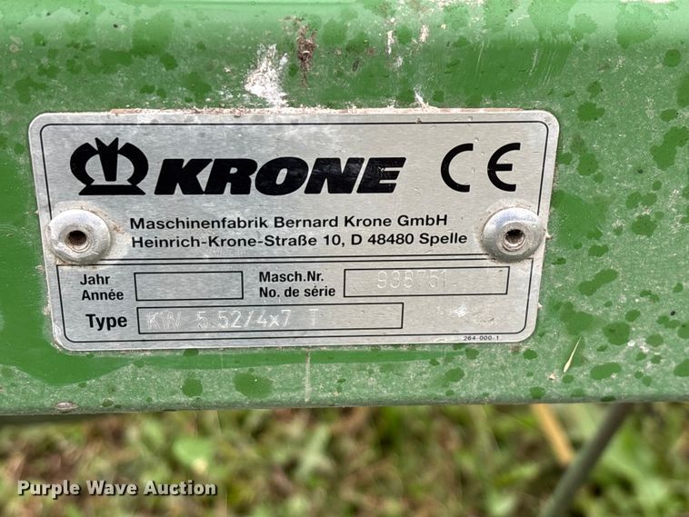 image for item EN5753 Krone KW5.52/4x7T hay tedder