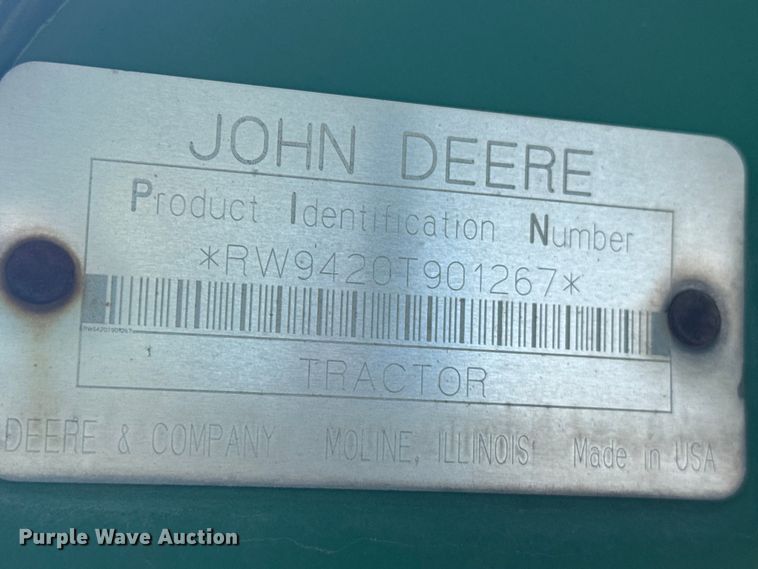 image for item EP0831 2002 John Deere 9420T tractor