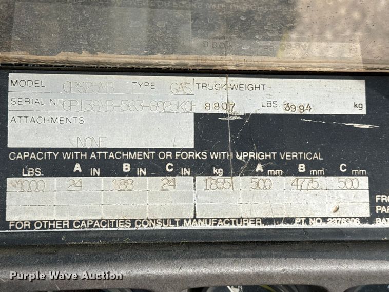 image for item EP2554 Clark GPS25MB forklift