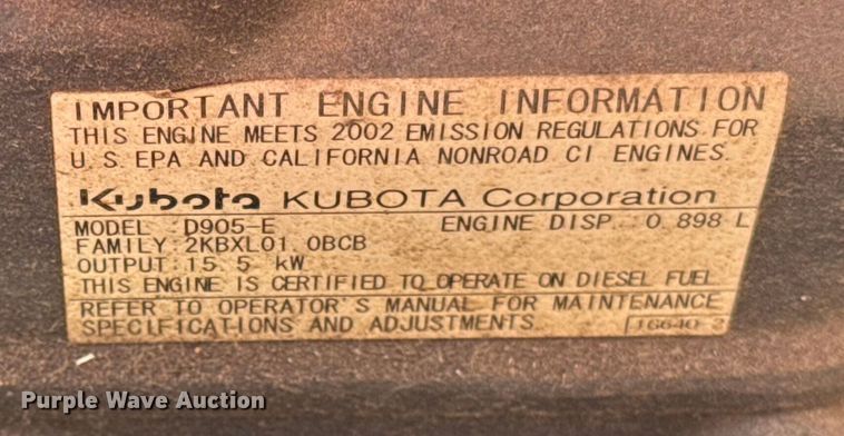 image for item ER0276 Kubota BX2200D MFWD tractor