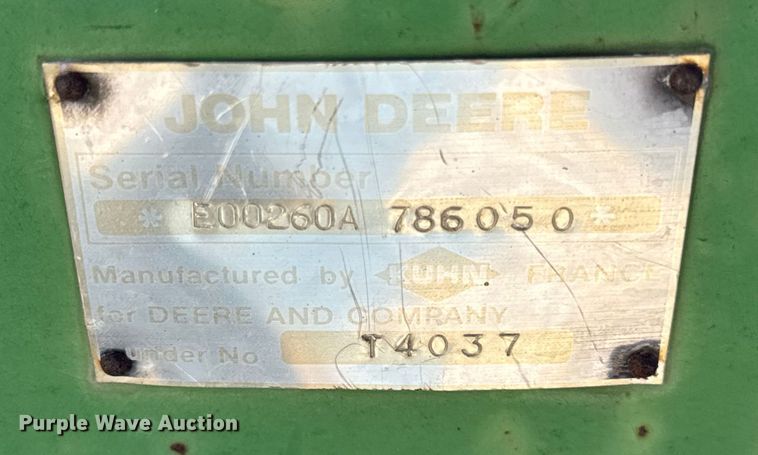 image for item ER0281 John Deere 260 disc mower