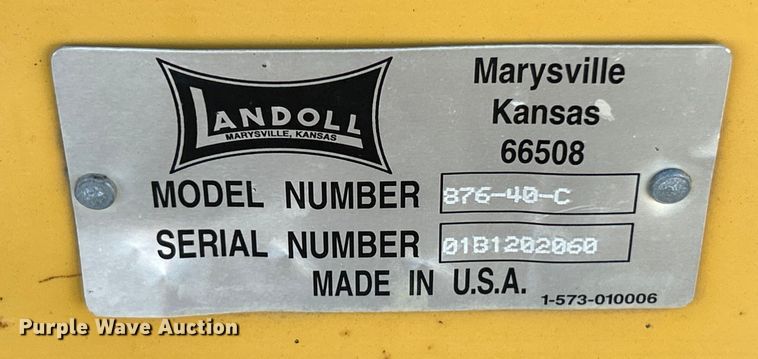 image for item ET6596 Landoll Tilloll 876-40-C mulch finisher