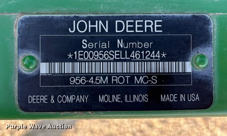 image for item ET7317 2020 John Deere 956 swather / windrower