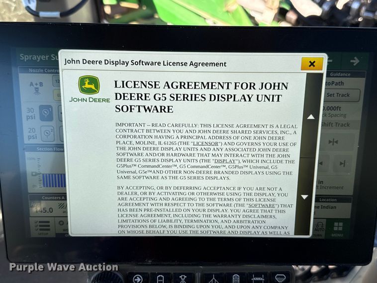image for item EU5238 2025 John Deere 412R sprayer