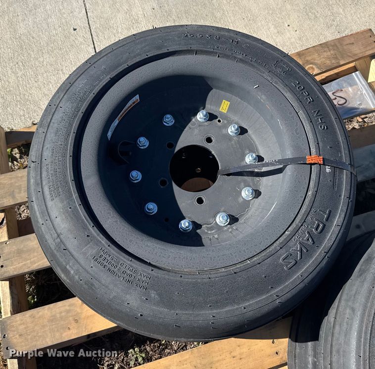 image for item EU6324 (4) Traks 4-25.5x8-14 tires and wheels