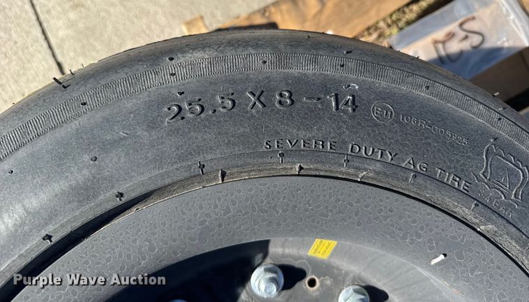 image for item EU6324 (4) Traks 4-25.5x8-14 tires and wheels