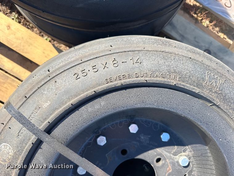 image for item EU6324 (4) Traks 4-25.5x8-14 tires and wheels