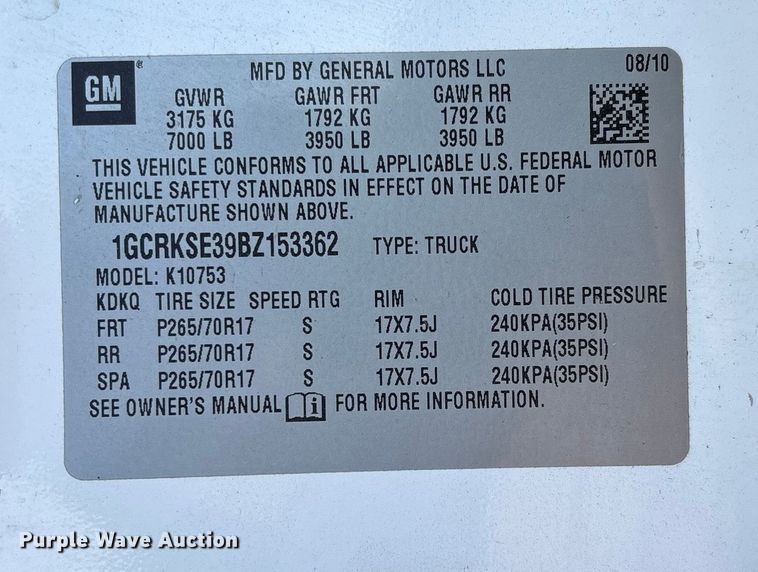 image for item EV3231 2011 Chevrolet Silverado 1500 LT Ext. Cab pickup truck