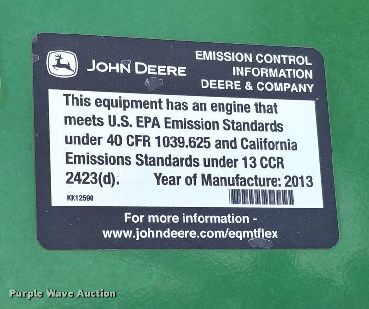 image for item EV3237 2013 John Deere 4830 sprayer