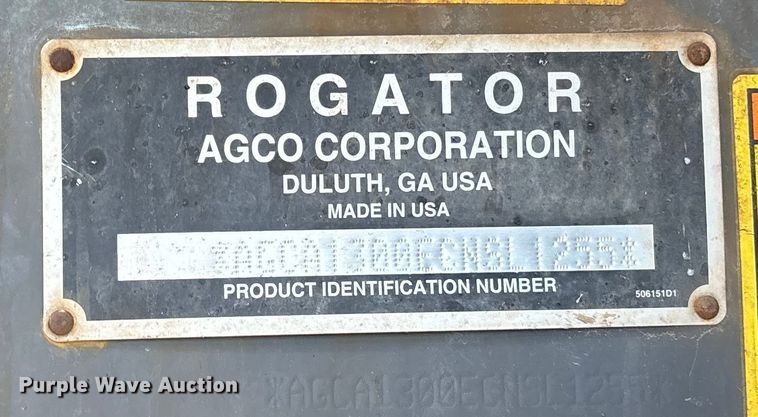 image for item EV3239 2012 Agco Rogator 1300 sprayer