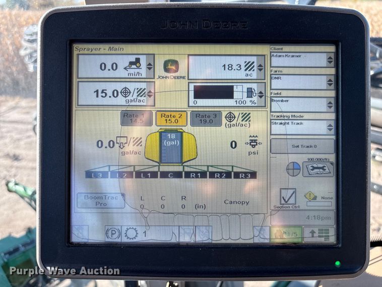 image for item EV3244 2012 John Deere 4830 sprayer