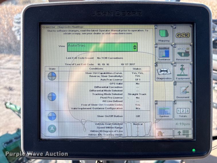 image for item EV3244 2012 John Deere 4830 sprayer