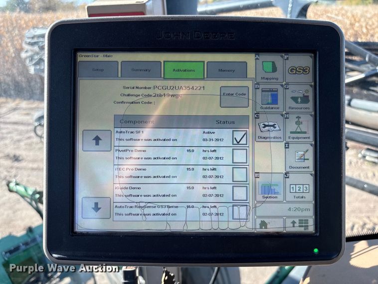 image for item EV3244 2012 John Deere 4830 sprayer