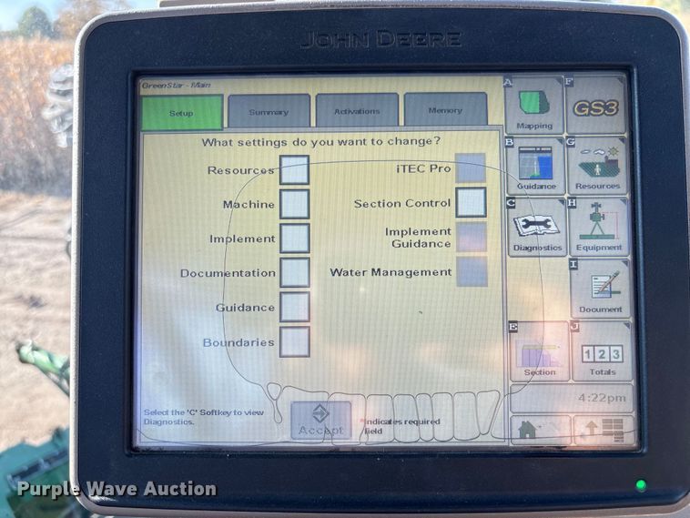 image for item EV3244 2012 John Deere 4830 sprayer