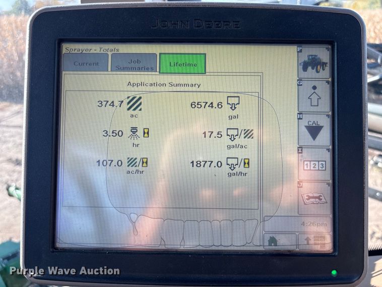 image for item EV3244 2012 John Deere 4830 sprayer