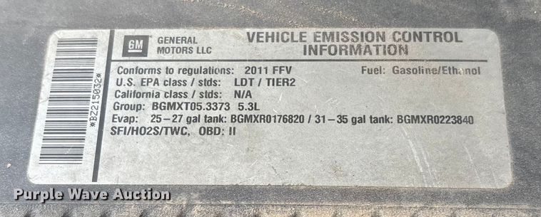 image for item EV3254 2011 Chevrolet Silverado 1500 LT Ext. Cab pickup truck