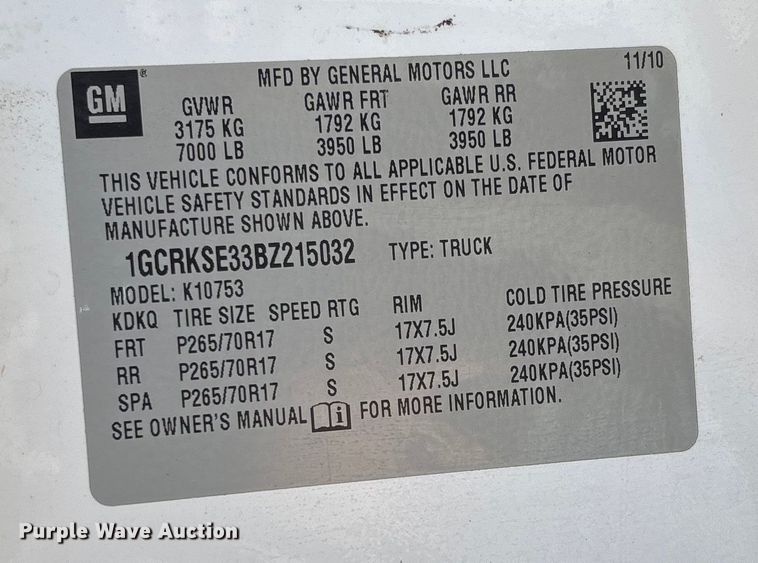 image for item EV3254 2011 Chevrolet Silverado 1500 LT Ext. Cab pickup truck