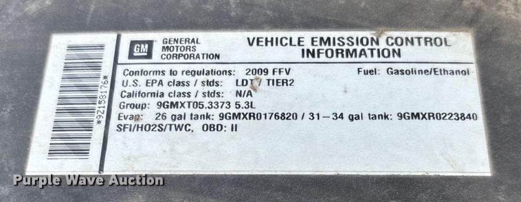 image for item EV3255 2009 Chevrolet Silverado 1500 Ext. Cab pickup truck