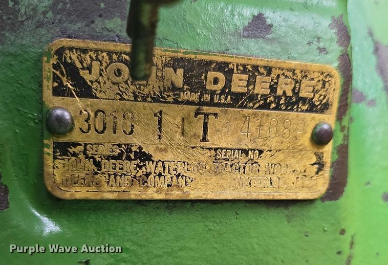 image for item FI0614 1963 John Deere 3010 tractor