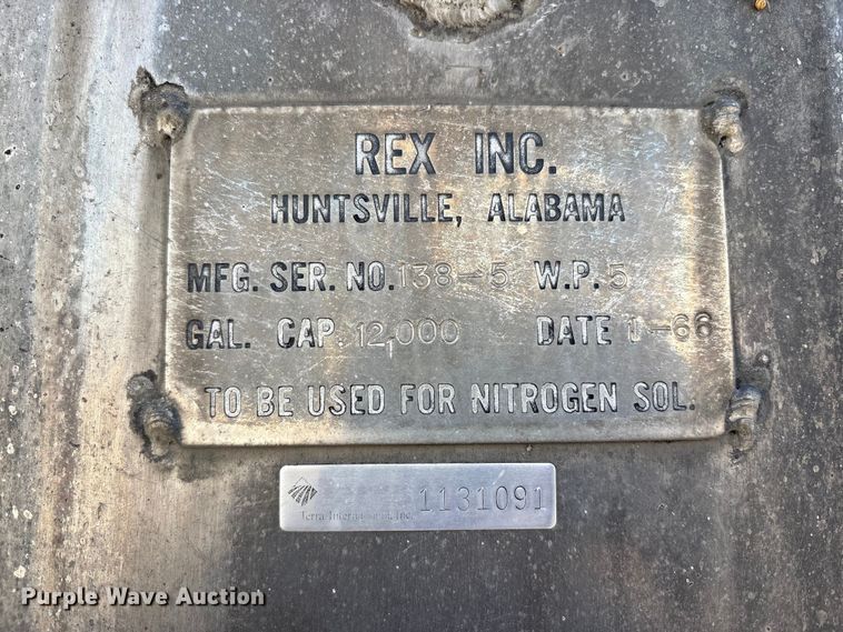 image for item FK1021 Rex Inc. aluminum tank 