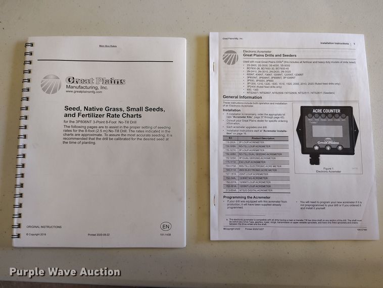 image for item IP9739 2023 Great Plains 3P806NT no-till grain drill