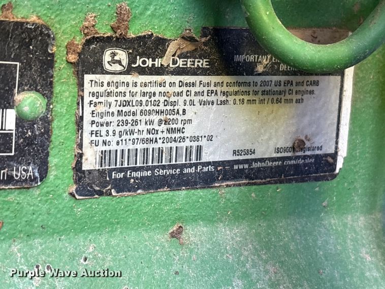 image for item YA1353 2007 John Deere 9660 STS combine