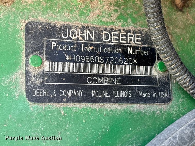 image for item YA1353 2007 John Deere 9660 STS combine