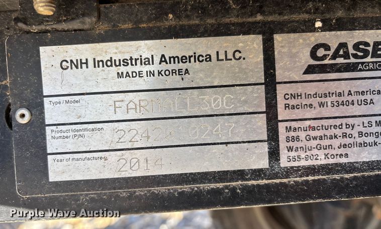 image for item YA1419 2014 Case IH Farmall 30C MFWD tractor