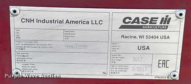 image for item YA1544 2017 Case IH 4412 corn head