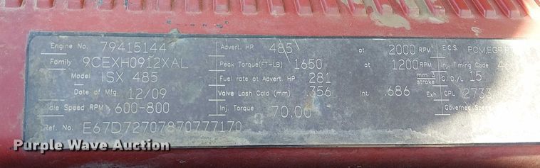 image for item DJ7929 2011 Kenworth T800 semi truck