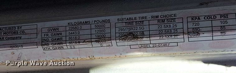 image for item DJ7935 2014 Peterbilt 365 semi truck