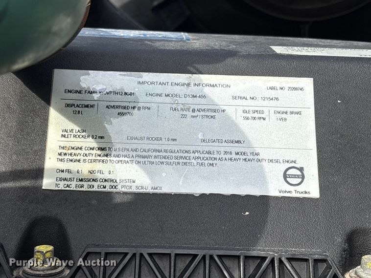 image for item DM1987 2019 Volvo VNR semi truck