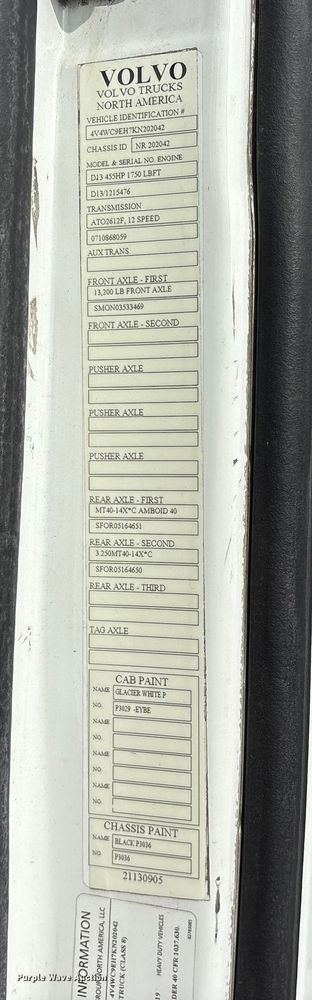 image for item DM1987 2019 Volvo VNR semi truck