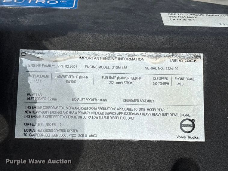 image for item DM1988 2019 Volvo VNR semi truck