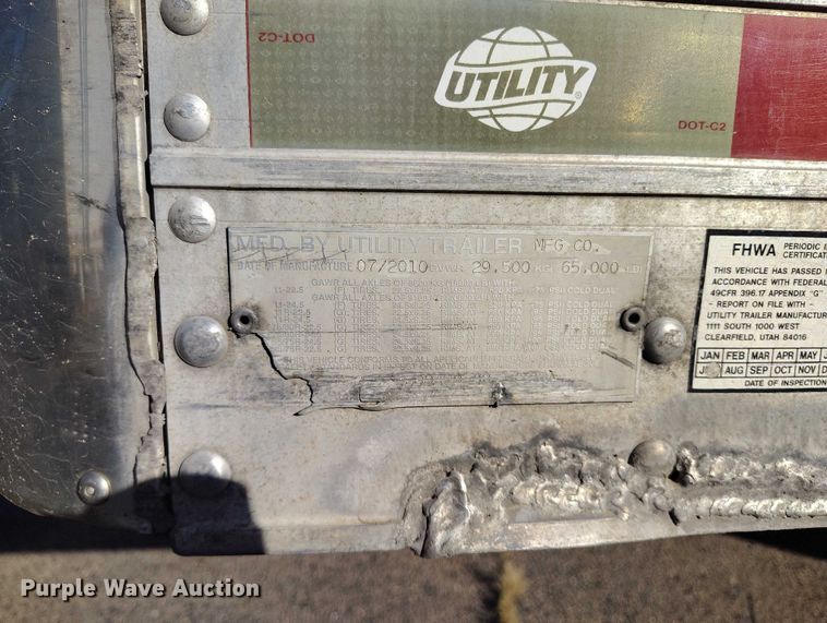 image for item DT0752 2011 Utility refrigerated van trailer