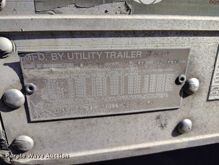 image for item DT0753 2012 Utility VS2RA refrigerated van trailer