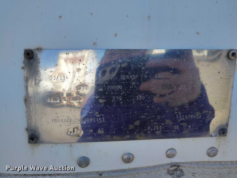 image for item DT0756 2003 Great Dane 7411TP-SA dry van trailer