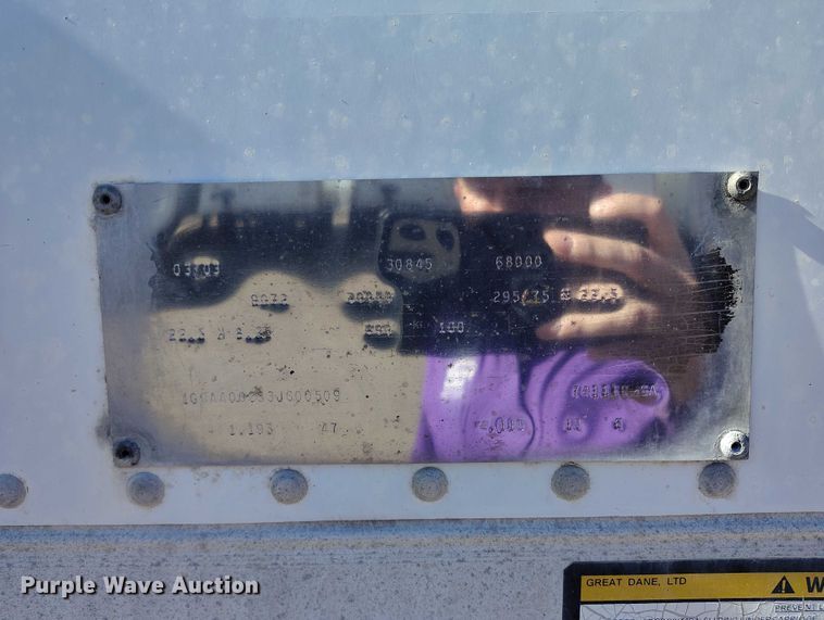 image for item DT0766 2003 Great Dane 7411TP-SA dry van trailer