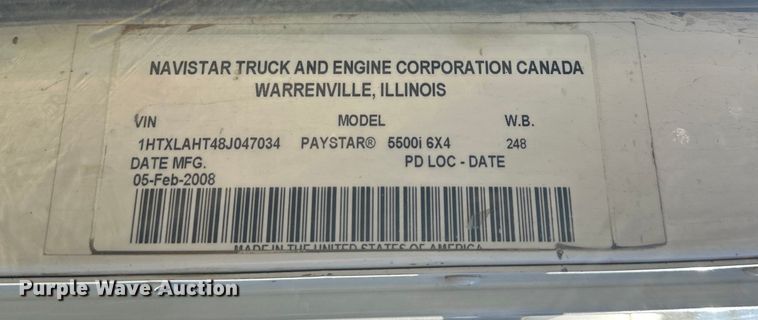 image for item DW4354 2008 International 5500i ready mix truck
