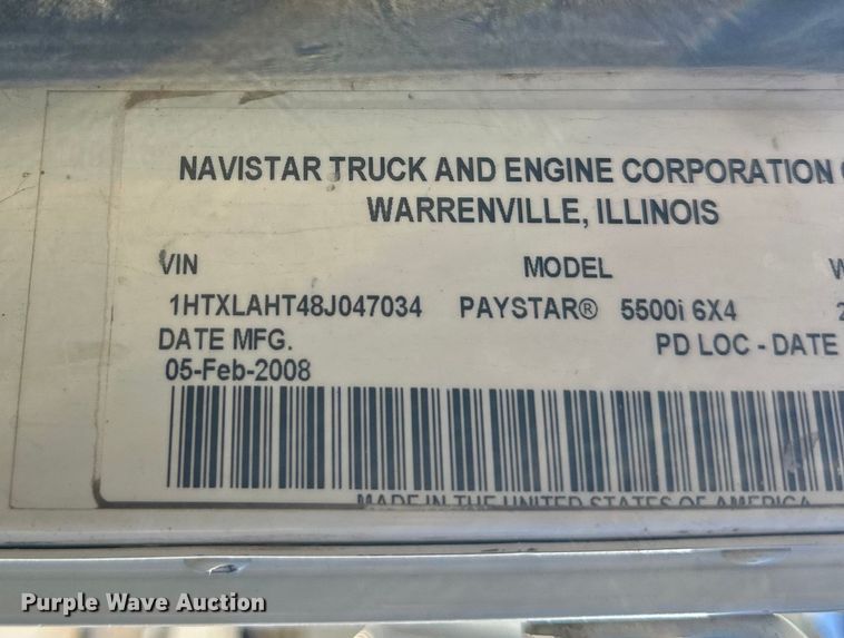image for item DW4354 2008 International 5500i ready mix truck